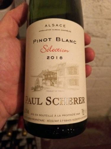 2018 Paul Scherer Sélection Pinot Blanc Vivino
