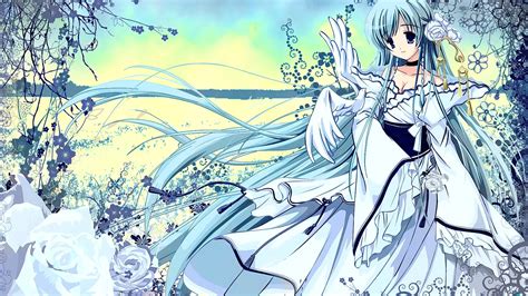 Hintergrundbilder Zeichnung Illustration Blumen Weißes Haar Anime