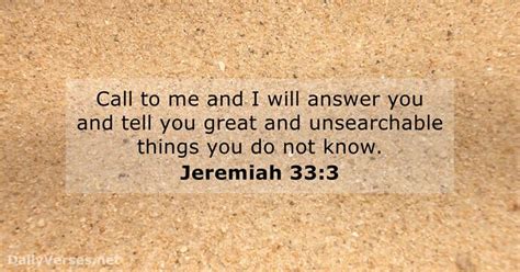 Jeremiah 333 Bible Verse
