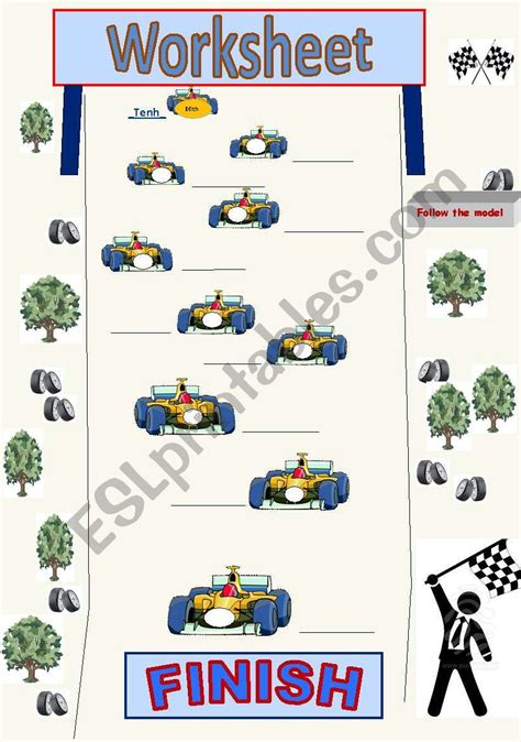 Racing Cars Esl Worksheet By Lulujojo