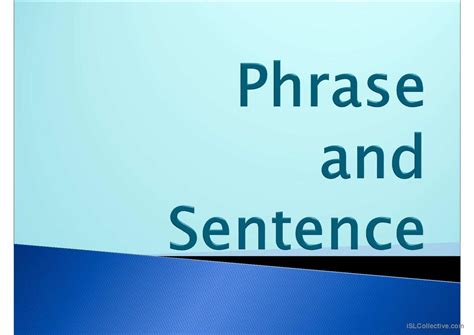 Phrase And Sentence General Reading English Esl Powerpoints