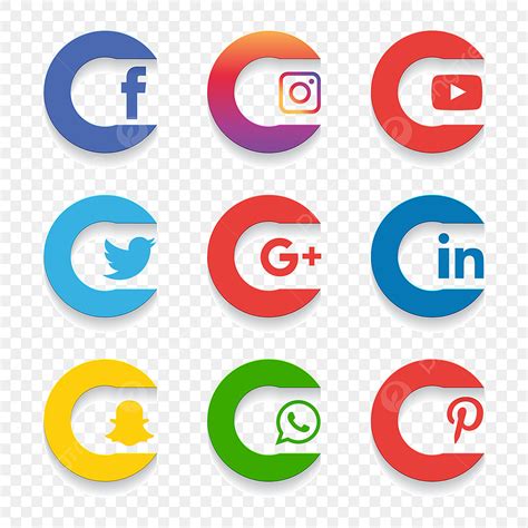 Social Media Icons Set Logo Vector Illustrator Logo C