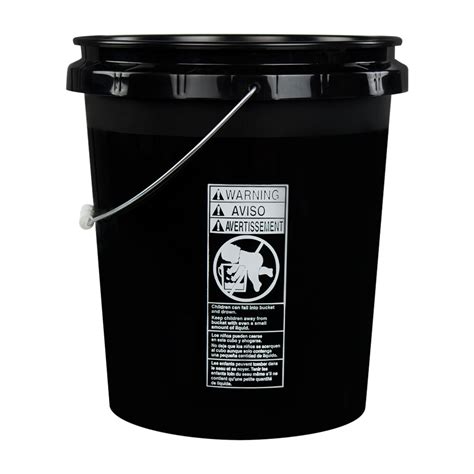 Economy Black Gallon Bucket U S Plastic Corp