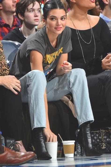 kendall jenner sitting courtside at a basketball game kendall jenner style kendall style