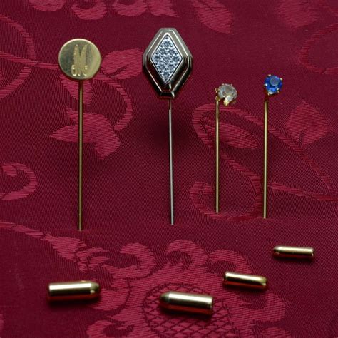 Lot Of 4 Vintage Lapel Pins Including Avon M Initial Blue Etsy