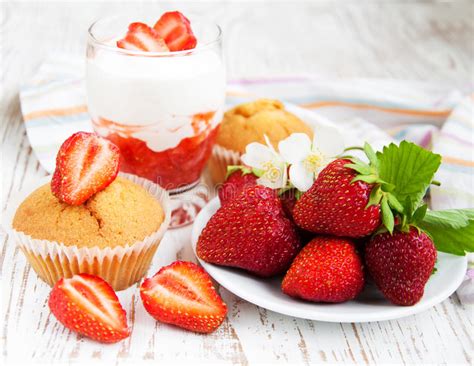 Strawberry Yoghurt Stock Photo Image Of Freshness Dessert 31793304