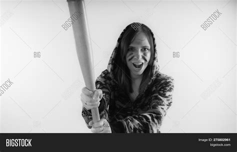 Girl Baseball Bat Image And Photo Free Trial Bigstock