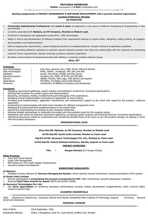 How to write the work experience section in your resume. IT Resume Format - Resume Samples for IT - IT CV Format ...