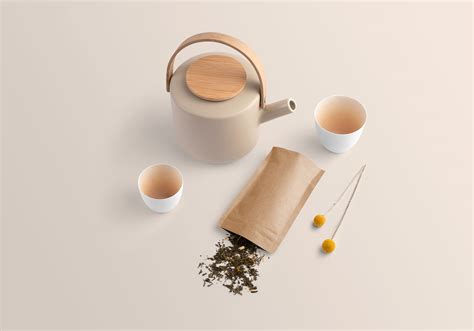 tea branding packaging mockup  mockup