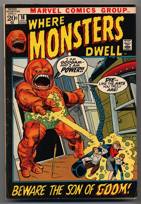 Where Monsters Dwell 16 Googam Comics Classic Comic Books Golden