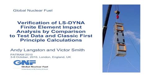 Enclosure 5 Verification Of Ls Dyna Finite Element Presentation3
