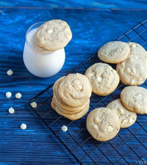 All you have to do while baking these eggless cookies in the microwave is to reduce the baking time by 25%. Eggless White Chocolate Macadamia Nut Cookies | Eggless ...