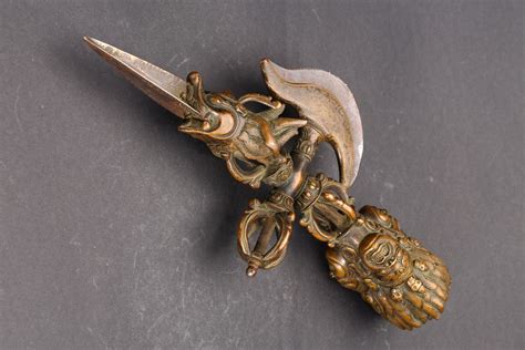 A Tibetan Bronze Ritual Dagger Phurba