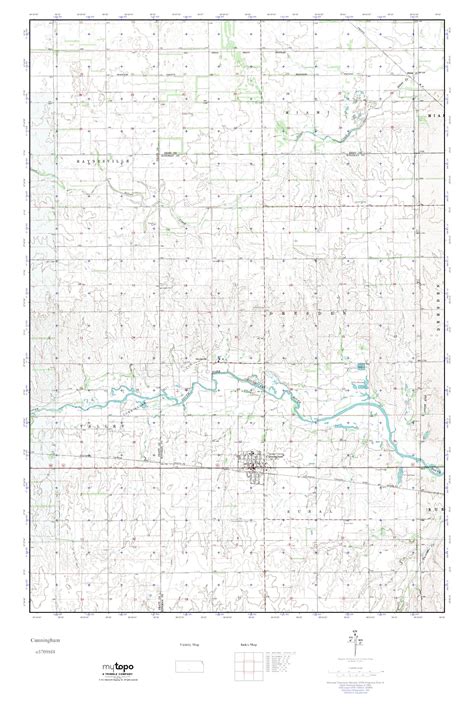 Mytopo Cunningham Kansas Usgs Quad Topo Map