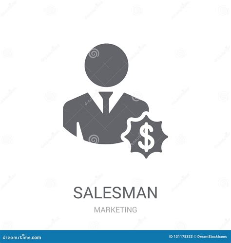 Salesman Icon Trendy Salesman Logo Concept On White Background Stock