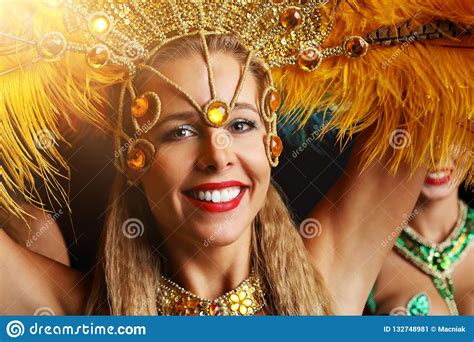 brazilian women dancing samba at carnival stock image image of samba girl 132748981