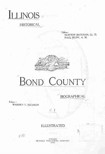 Illinois Historical Bond County Biographical V 01
