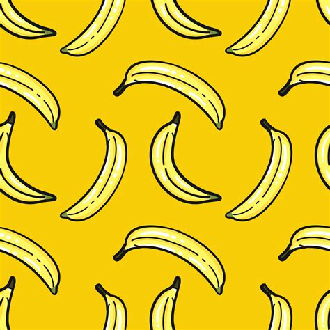 Hand Drawn Banana Pattern 629095 Vector Art At Vecteezy