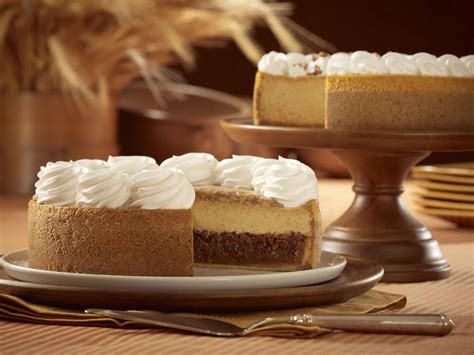 cheesecake factory pumpkin cheesecake autumn flavors pecan pie vanilla cake cravings