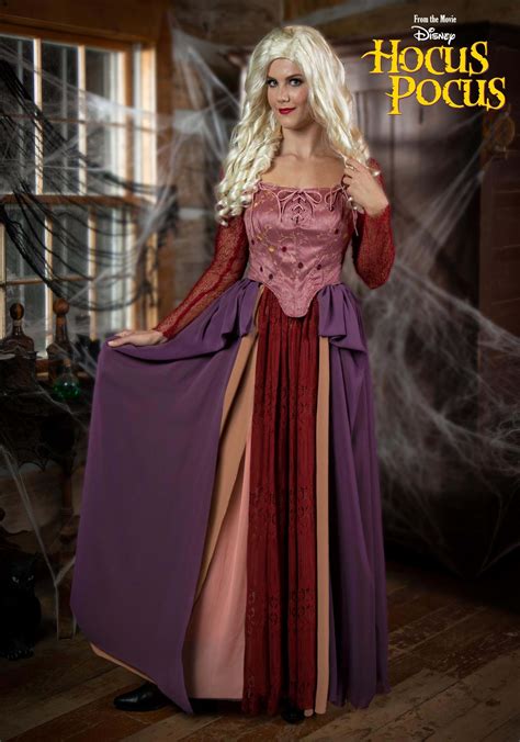 Costumes Women Hocus Pocus Adult Sarah Sanderson Cosplay Costume Suit Dress Halloween Outfit