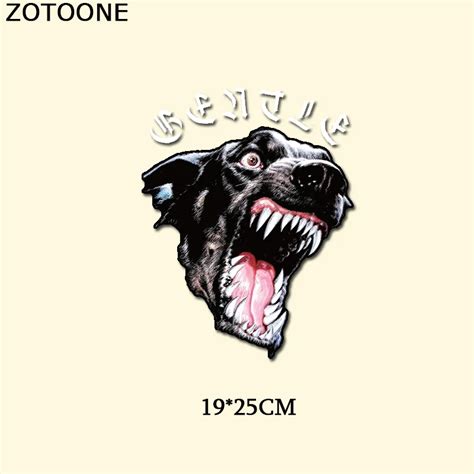 Zotoone Embroidery Letter Animal Patch Iron On Transfer Wolf Patches