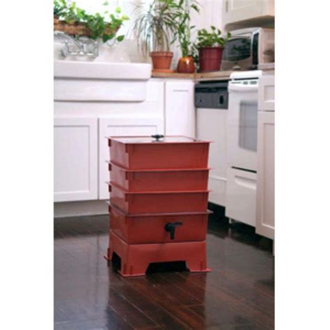 The Worm Factory 3 Tray Worm Composter Terra Cotta Worm Composter