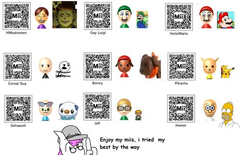 mii code collection 2 by luketheemewtwo on deviantart