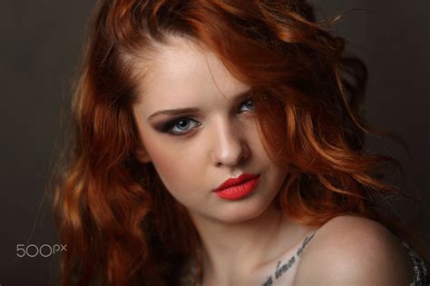 Wallpaper Face Women Redhead Model Long Hair Blue Eyes Singer