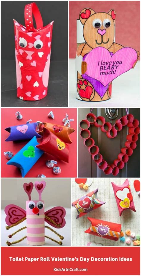 Toilet Paper Roll Valentines Day Decoration Ideas Kids Art And Craft