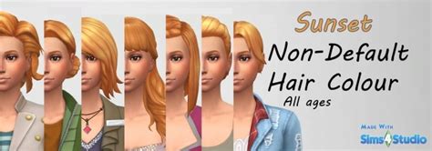 Sunset Hair Colour Non Default By Jeeep200 At Mod The Sims Sims 4 Updates