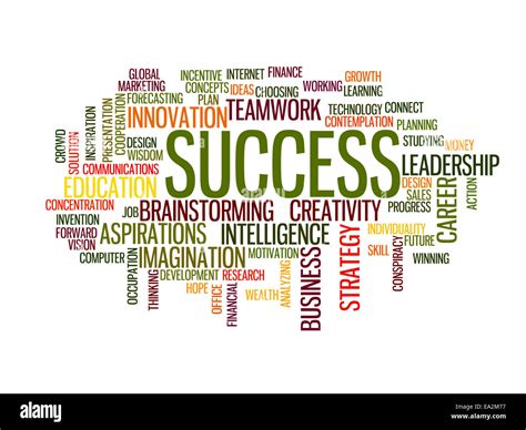 Success In Business Concept Word Cloud Stock Photo Alamy