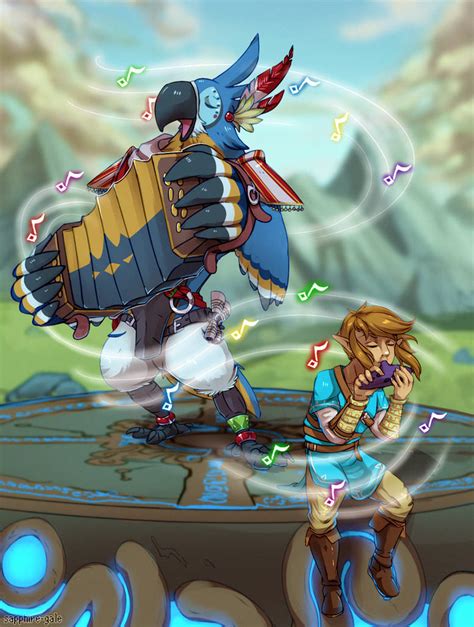 Botw Playing With Kass By Sapphiregale On Deviantart