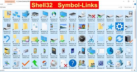 Windows 10 System Icons From Shell32 As File Links