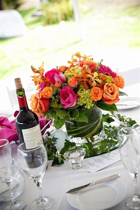 Hot Pink Spring Wedding Fabulous Floral Inspiration Orange