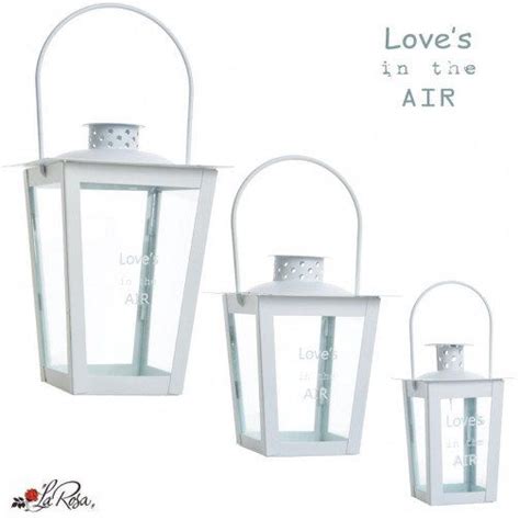 Tante idee e accessori per confezionare bomboniere per matrimonio fatte in casa! bomboniere lanterne bianche metallo e vetro con scritta ...