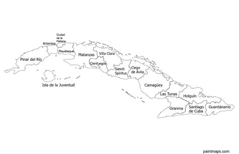 Gratis Descargable Mapa Vectorial De Cuba Eps Svg Pdf