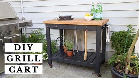Diy Grill Cart How To Build An Outdoor Grill Cart Youtube