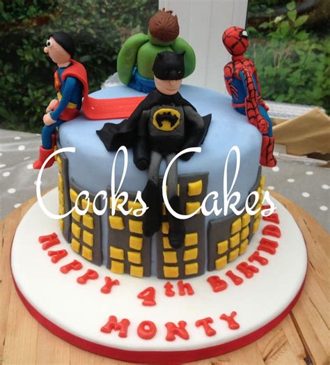 Birthday Cake For A 4 Year Old Boy Superheros Batman