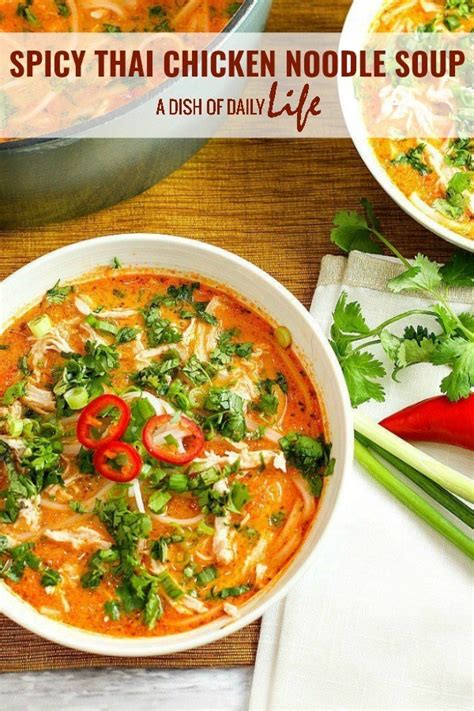 Thai chicken noodle soup recipe. Thai Chicken Noodle Soup - A Dish of Daily Life