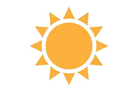 Sun Icon Symbol Simple Design Sunshine Modern Sun Beam Vector Sunshine