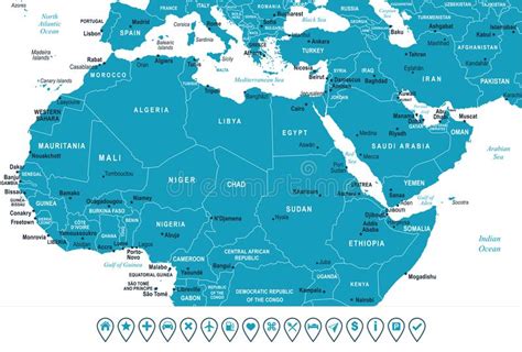 Pdf format is a universally used file format. North Africa Map - Vector Illustration Stock Illustration - Illustration of geographical ...