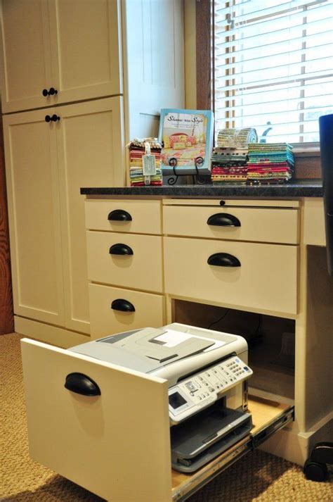 By applying that idea or color similarity, you can get furniture that. Sewing Room Cabinet Ideas | Built in desk, Kitchen office ...