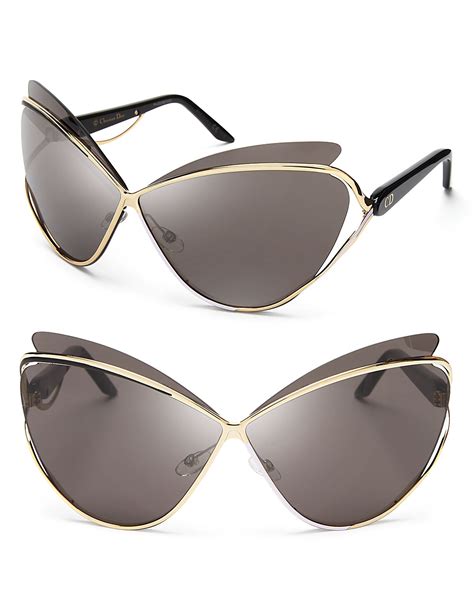 Dior Audacieuse Metal Cat Eye Sunglasses In Gold Lyst
