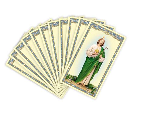 Buy Saint Jude Religious Holy Card Cardstock Card With Prayer To St