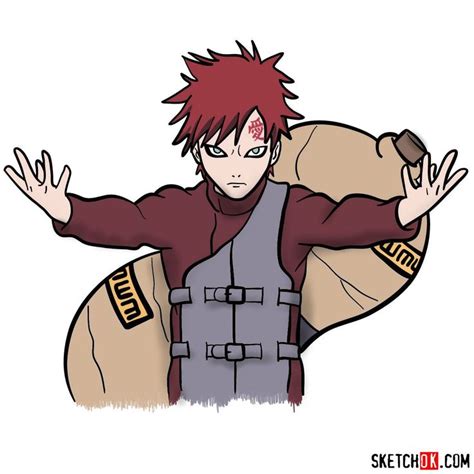 How To Draw Gaara From Naruto Anime Гаара Аниме Наруто