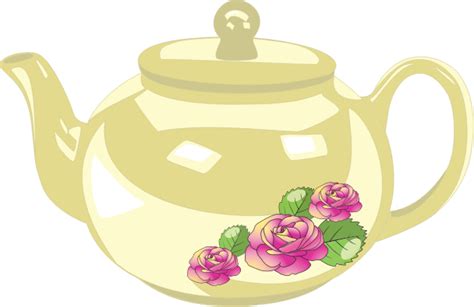 Victorian Tea Pot Illustration Vintage Teapot Clipart Black And Image
