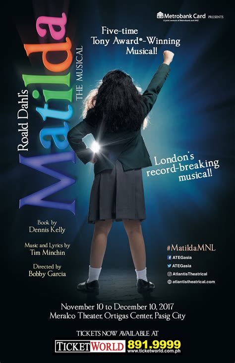 Well, i have about how when i say, say, red, for example there's no way of knowing if red means the same thing in your head as red means in my. MATILDA the Musical Tickets, Now Available! - Film. Music ...