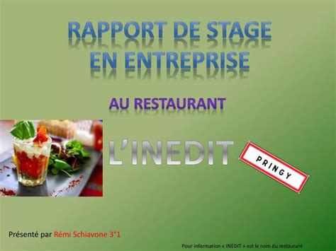 Ppt Rapport De Stage En Entreprise Powerpoint Presentation Free