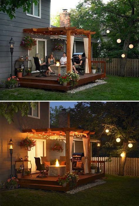 Easy backyard ideas that won't break the bank. 15 DIY Backyard and Patio Lighting Projects - Amazing DIY ...