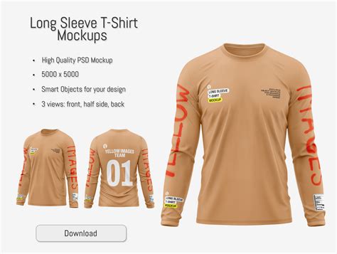 Long Sleeve T Shirt Mockup Psd By Ag Mockups On Dribbble